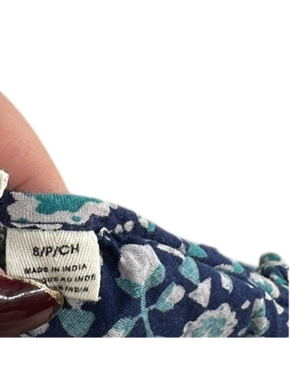 Roxy Blackbird Dress Blue Boho Floral Print beach cover up surf sz sm - Picture 6 of 12